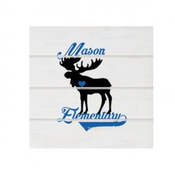 Mason Elementary White Wood Pallet Coaster  Set of 1  no holder