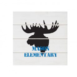 Alternative view of Mason Elementary White Wood Pallet Coaster  Set of 1  no holder