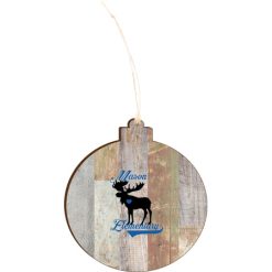 Alternative view of Mason Elementary Light 4.18 X 3.86 Faux Wood Ornament