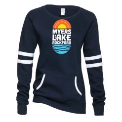 Alternative view of Myers Lake Ladies Varsity Fleece Crew Neck Pullover