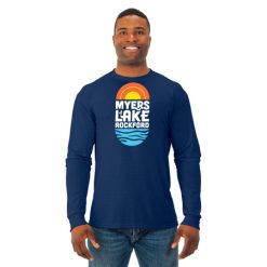 Alternative view of Myers Lake Adult Dri-Power® Polyester Long Sleeve T-Shirt