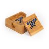 Stars Square Bamboo Coaster Set of 4 with holder