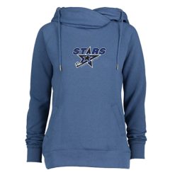 Stars Ladies Classic Fleece Funnel Neck Pullover Hood