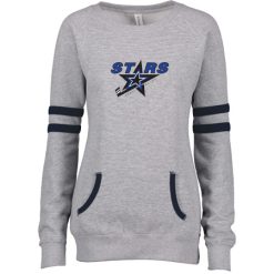Alternative view of Stars Ladies Varsity Fleece Crew Neck Pullover