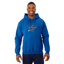Alternative view of Stars Adult NuBlend® Hooded Sweatshirt