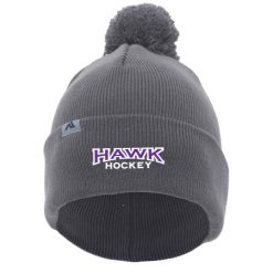 Alternative view of Hawk Hockey KNIT FOLD OVER POM-POM BEANIE