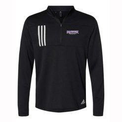 Alternative view of Hawk Hockey Adult Adidas 3-Stripes Double Knit Quarter-Zip Pullover