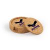 Hawk Hockey Circular Cork Coaster Set of 4 with holder