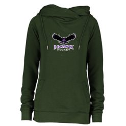Alternative view of Hawk Hockey Ladies Classic Fleece Funnel Neck Pullover Hood