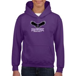 Alternative view of Hawk Hockey Youth Heavy Blend™ Youth Hooded Sweatshirt