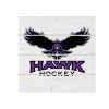 Hawk Hockey White Wood Pallet Coaster  Set of 1  no holder