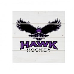 Hawk Hockey White Wood Pallet Coaster  Set of 1  no holder