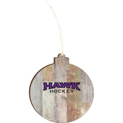 Alternative view of Hawk Hockey Light 4.18 X 3.86 Faux Wood Ornament