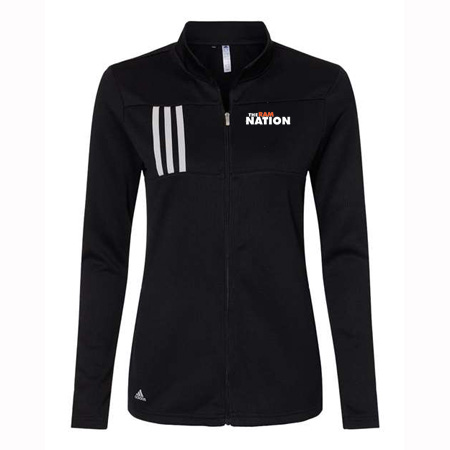 Rockford Ladies Adidas 3-Stripes Double Knit Full-Zip Pullover - Image 2