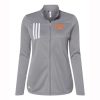 Rockford Ladies Adidas 3-Stripes Double Knit Full-Zip Pullover