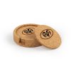 Rockford Circular Cork Coaster Set of 4 with holder