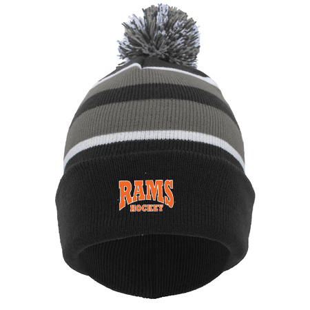Rams Hockey KNIT FOLD OVER POM-POM BEANIE - Image 3