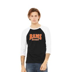Alternative view of Rams Hockey Unisex 3/4 Sleeve Baseball Tee