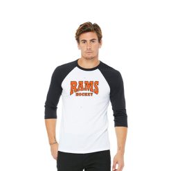 Rams Hockey Unisex 3/4 Sleeve Baseball Tee