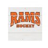 Rams Hockey White Wood Pallet Coaster  Set of 1  no holder