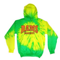 Alternative view of Rams Hockey Adult Tie Dye Fleece Pullover