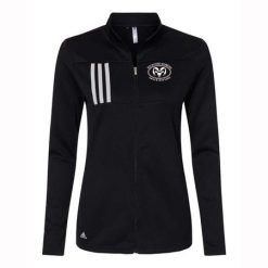 Rockford Womens S&D Ladies Adidas 3-Stripes Double Knit Full-Zip Pullover