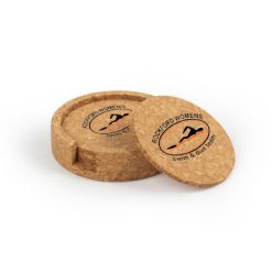Alternative view of Rockford Womens S&D Circular Cork Coaster Set of 4 with holder