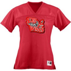 Alternative view of Sledwings Ladies Junior Fit Replica Football Tee