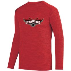 Alternative view of Sledwings Adult SHADOW TONAL HEATHER LONG SLEEVE TEE