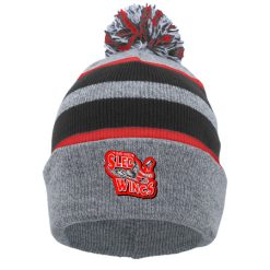 Alternative view of Sledwings KNIT FOLD OVER POM-POM BEANIE