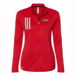 Sledwings Ladies Adidas 3-Stripes Double Knit Full-Zip Pullover