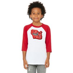 Alternative view of Sledwings Youth Youth 3/4 Sleeve Baseball Tee