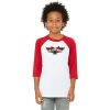 Sledwings Youth Youth 3/4 Sleeve Baseball Tee