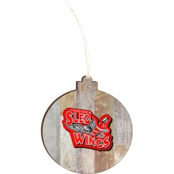 Sledwings Light 4.18 X 3.86 Faux Wood Ornament