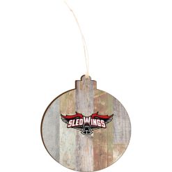 Alternative view of Sledwings Light 4.18 X 3.86 Faux Wood Ornament