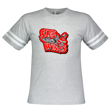 Sledwings Adult Men's Football Tee - Image 6