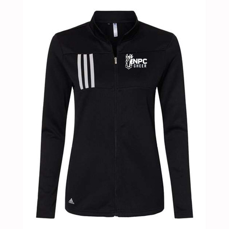 NPC Cheer Ladies Adidas 3-Stripes Double Knit Full-Zip Pullover - Image 4
