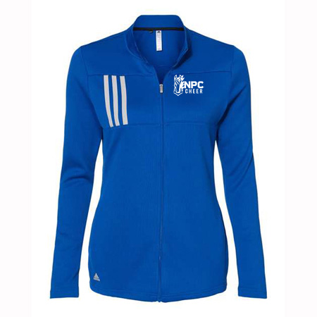 NPC Cheer Ladies Adidas 3-Stripes Double Knit Full-Zip Pullover