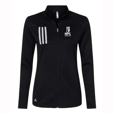 NPC Cheer Ladies Adidas 3-Stripes Double Knit Full-Zip Pullover - Image 3