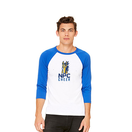 NPC Cheer Unisex 3/4 Sleeve Baseball Tee - Image 2