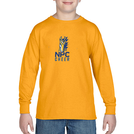 NPC Cheer Youth Heavy Cotton™ Youth Long Sleeve T-Shirt - Image 2