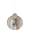 NPC Cheer Light 4.18 X 3.86 Faux Wood Ornament
