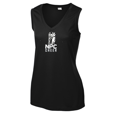 NPC Cheer Ladies Ladies Sleeveless PosiCharge® Competitor™ V-Neck Tee - Image 7