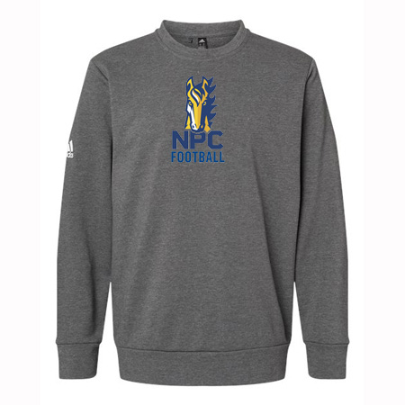 NPC Football Adidas Fleece Crewneck Sweatshirt - Image 6