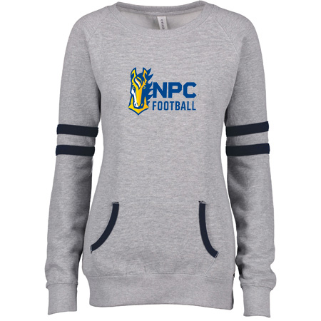 NPC Football Ladies Varsity Fleece Crew Neck Pullover - Image 3