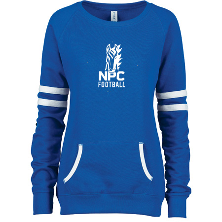 NPC Football Ladies Varsity Fleece Crew Neck Pullover - Image 4
