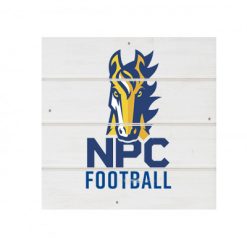 NPC Football White Wood Pallet Coaster  Set of 1  no holder