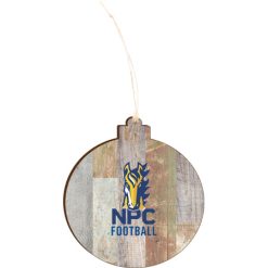 NPC Football Light 4.18 X 3.86 Faux Wood Ornament