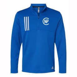 Alternative view of Northpointe Christian Adult Adidas 3-Stripes Double Knit Quarter-Zip Pullover