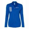 Northpointe Christian Ladies Adidas 3-Stripes Double Knit Full-Zip Pullover